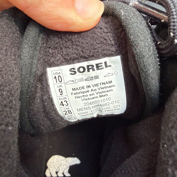 SOREL ANKENY II BOOT WP Men\'s 10 Lace Up Gorpcore Waterproof Black Hiker New main image 6